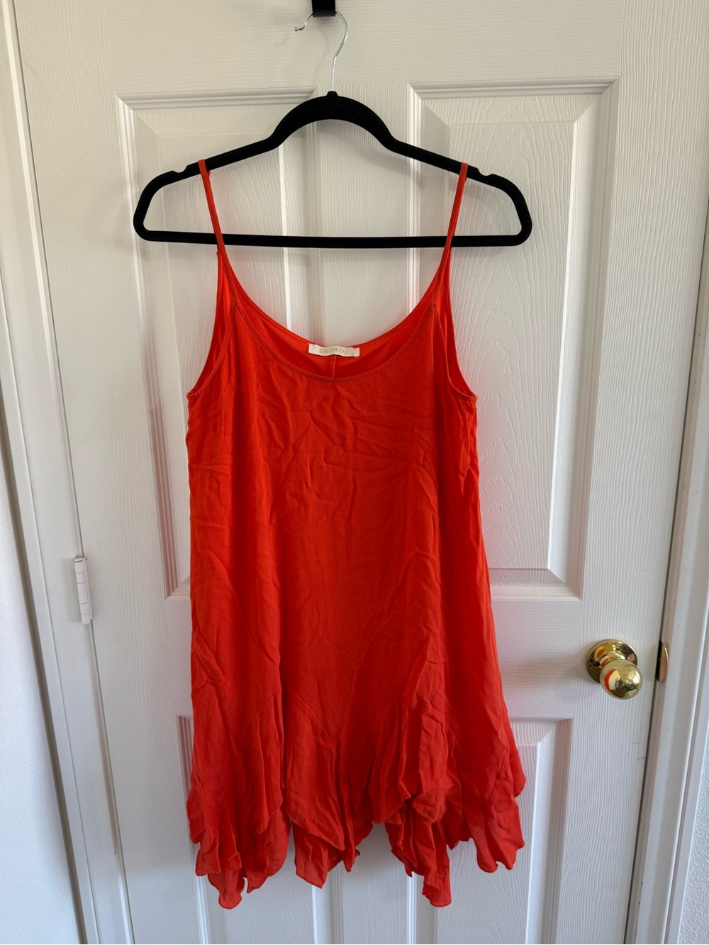 entro Orange Flowing Spaghetti-Strap Camisole